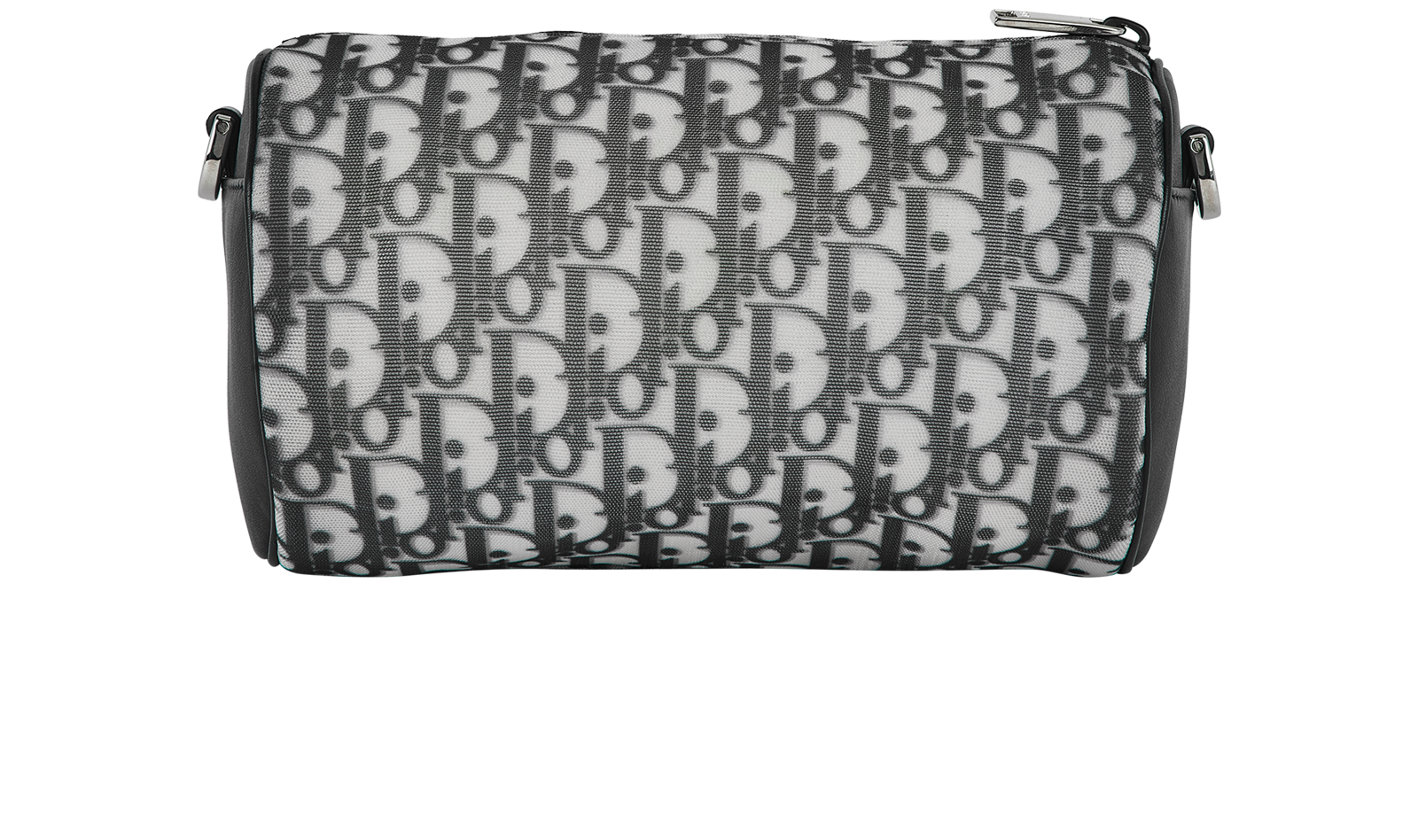 Roller Crossbody, &pound;595, Handbags, Black/Grey/White, Leather/Nylon, Back view